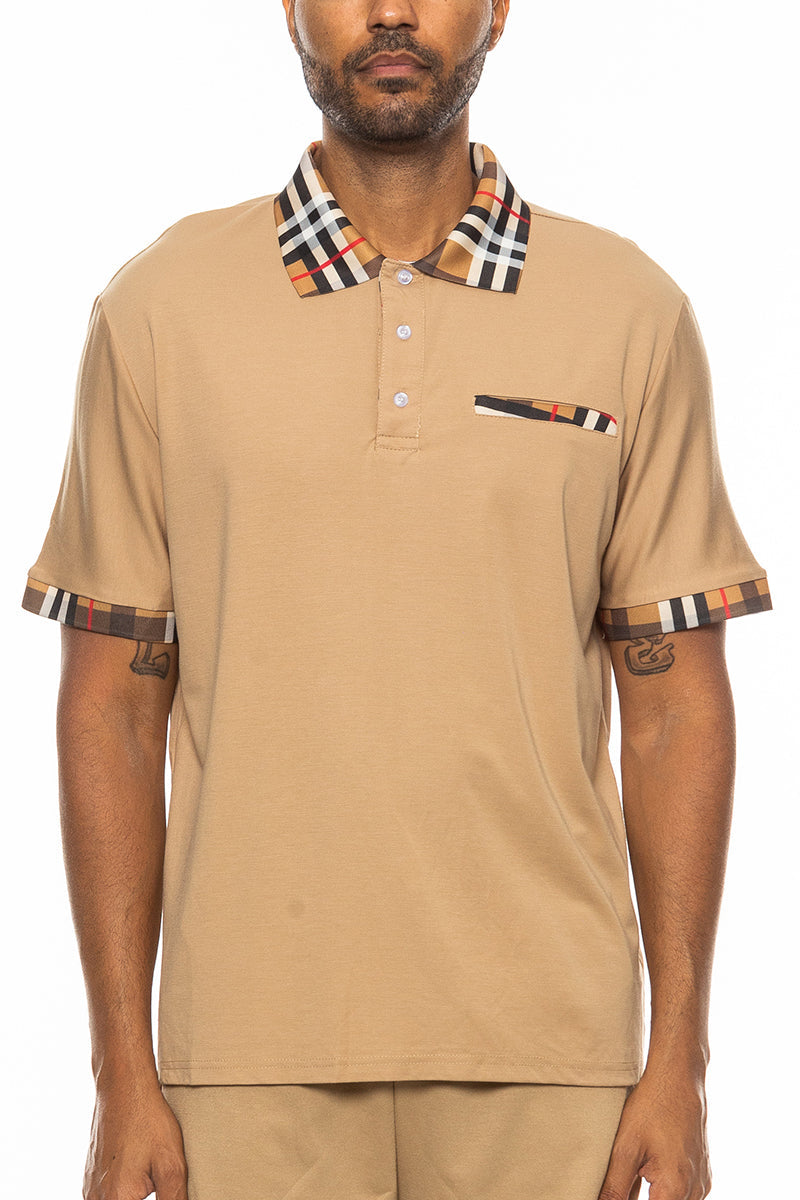 Checkered Detail Polo