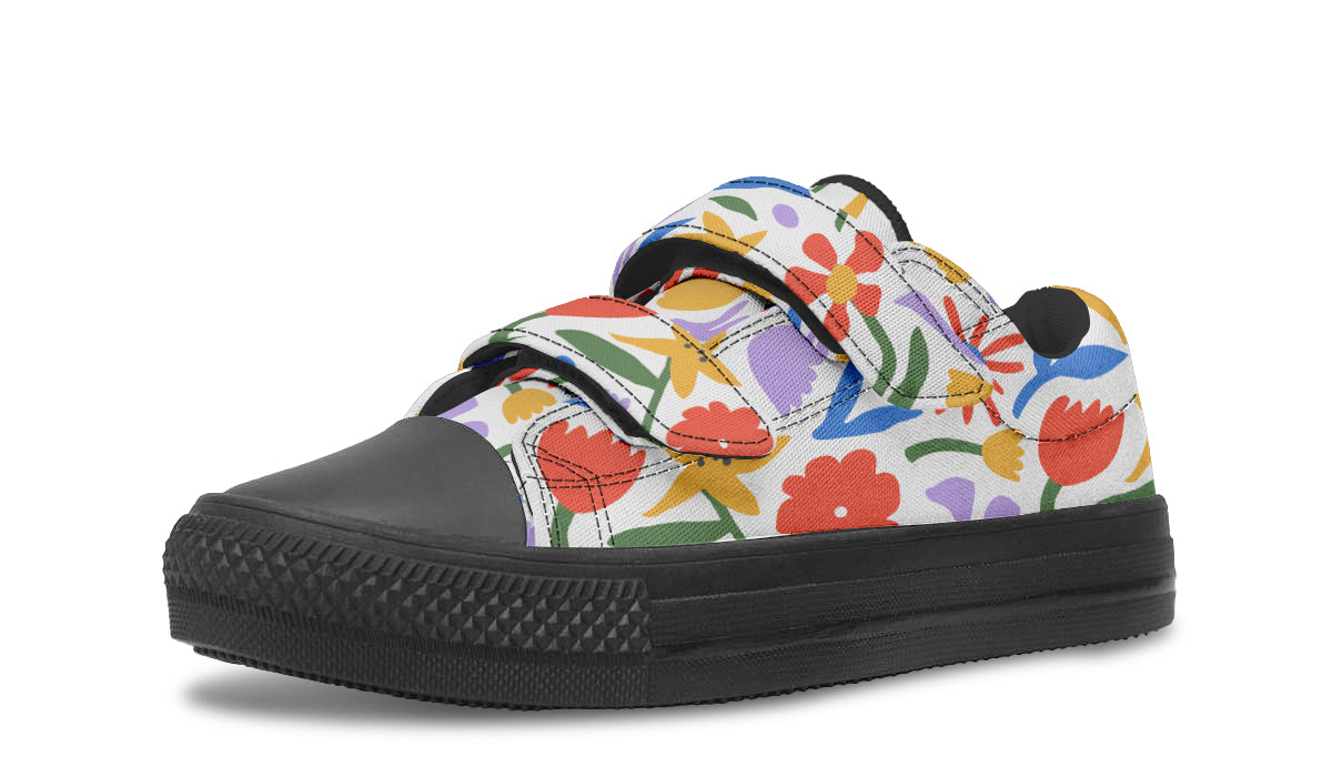 Kids Shoes Low Tops Abstract Flowers