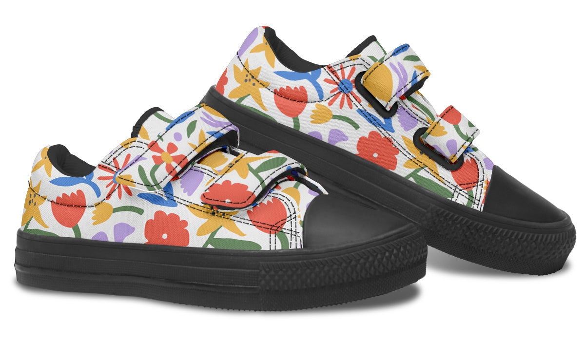 Kids Shoes Low Tops Abstract Flowers