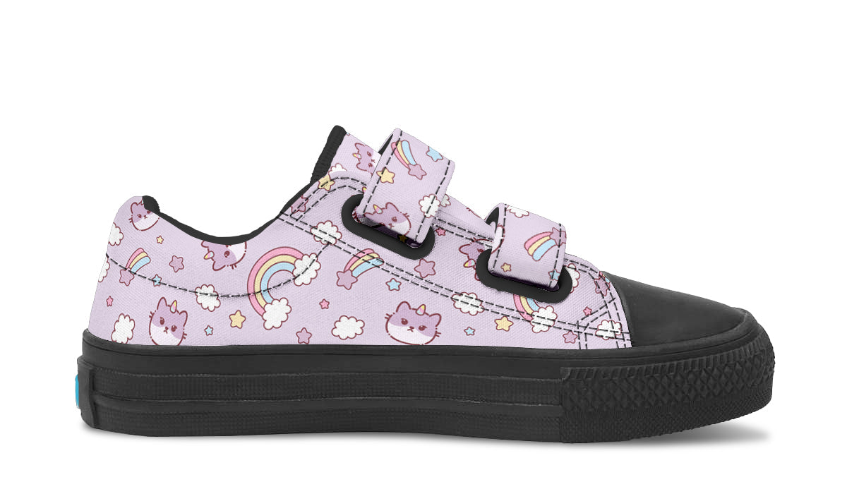 Kids Shoes Low Tops Rainbow And Cats