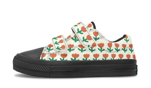 Kids Shoes Low Tops Floral Pattern