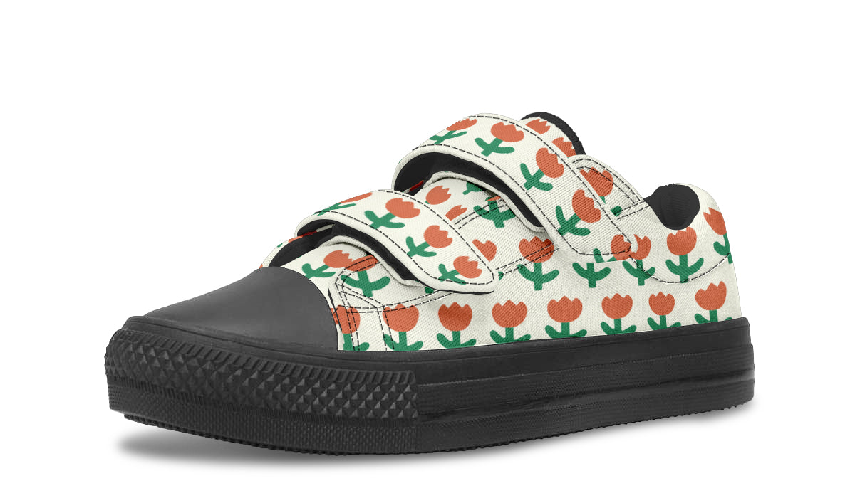 Kids Shoes Low Tops Floral Pattern