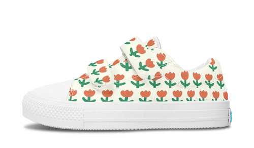 Kids Shoes Low Tops Floral Pattern