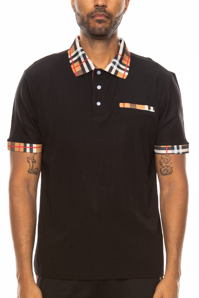 Checkered Detail Polo