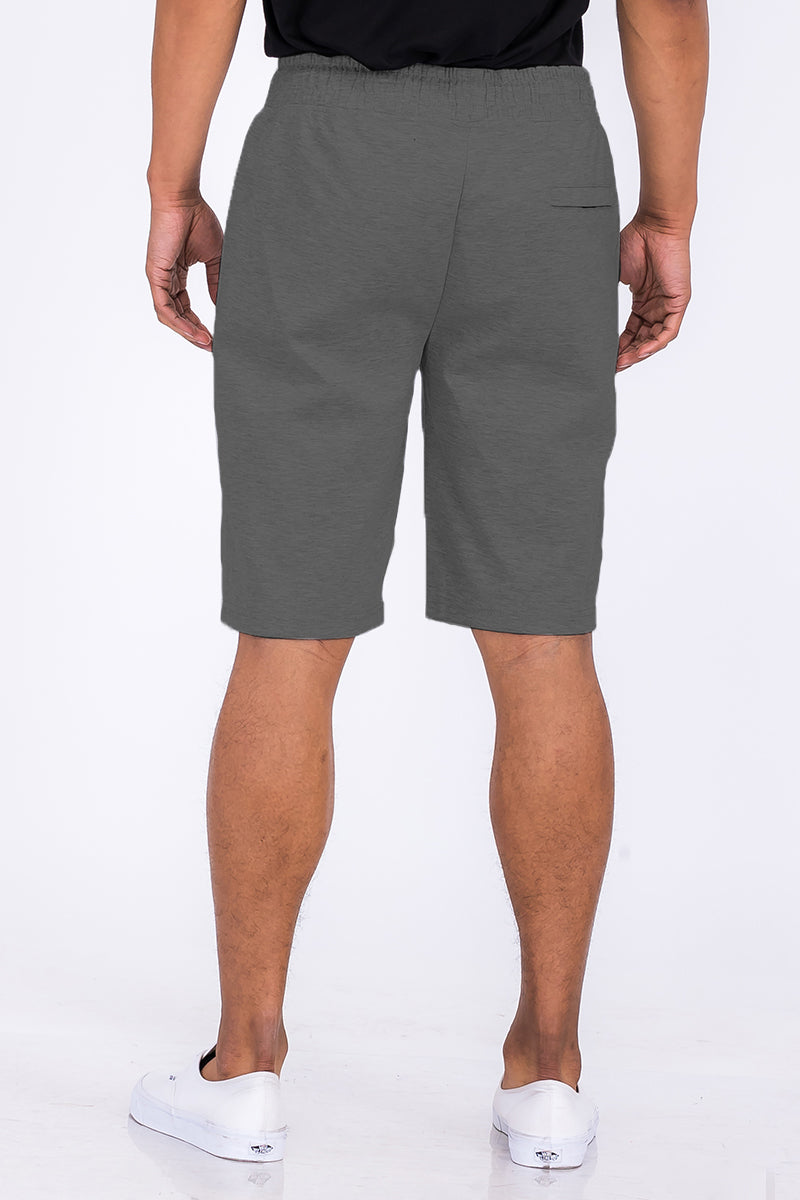 HEATHERED COTTON SHORTS