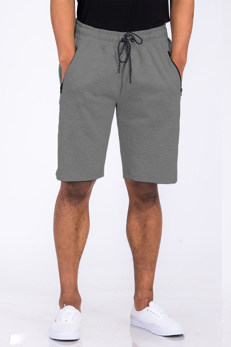 HEATHERED COTTON SHORTS