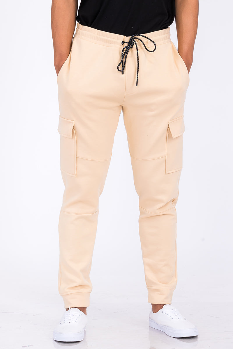 Cotton Blend Cargo Joggers