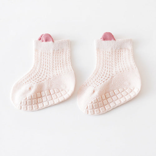 Baby Solid Color Non-Slip Toddler Socks – Thin Summer Style